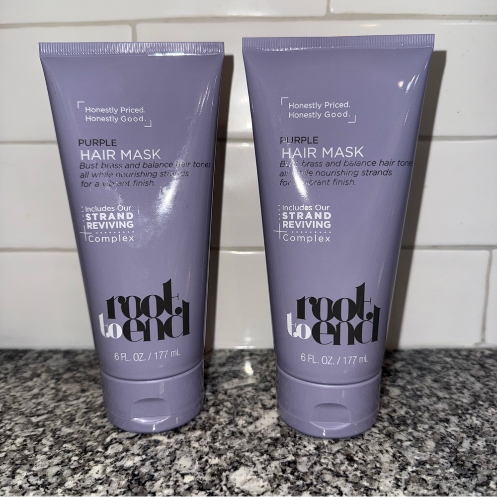 Root to End Purple Hair Mask Strand Reviving 6 fl oz set of 2   blonde